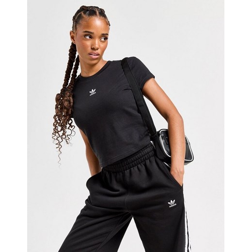 ADIDAS T-SHIRT TREF ESS SLIM T BLK/WH ze sklepu JD Sports  w kategorii Bluzki damskie - zdjęcie 186320331