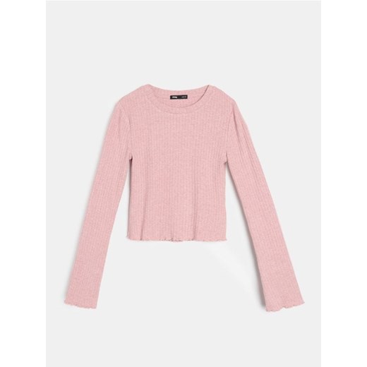 Sinsay - Bluzka z długim rękawem - różowy Sinsay L Sinsay