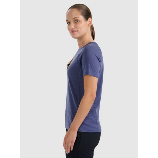Damska koszulka trekkingowa 4F 4FWAW25TFTSF1527 - granatowa ze sklepu Sportstylestory.com w kategorii Kurtki damskie - zdjęcie 186321264