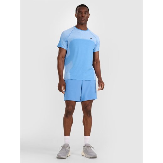 Męska koszulka treningowa 4F 4FWAW25TFTSM1457 - niebieska ze sklepu Sportstylestory.com w kategorii T-shirty męskie - zdjęcie 186321300