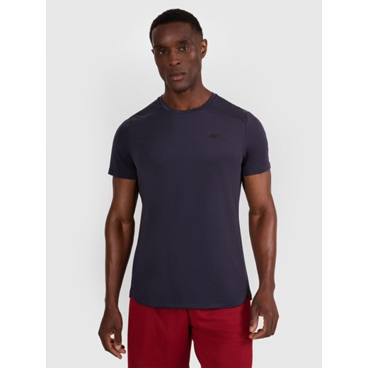 Męska koszulka treningowa 4F 4FWAW25TFTSM1459 - granatowa ze sklepu Sportstylestory.com w kategorii T-shirty męskie - zdjęcie 186321344
