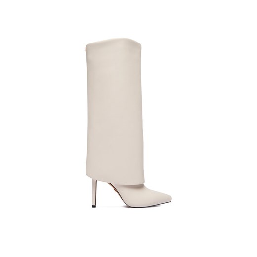 Kozaki Nine West CEO-SAIDA-01 Écru ze sklepu eobuwie.pl w kategorii Kozaki damskie - zdjęcie 186322731