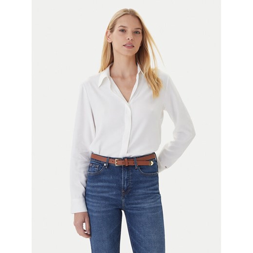 Tommy Hilfiger Koszula WW0WW46597 Écru Regular Fit ze sklepu MODIVO w kategorii Koszule damskie - zdjęcie 186323141