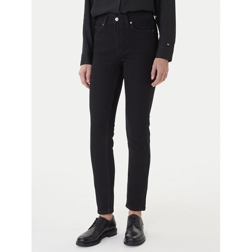 Tommy Hilfiger Jeansy WW0WW46725 Czarny Slim Fit ze sklepu MODIVO w kategorii Jeansy damskie - zdjęcie 186323211