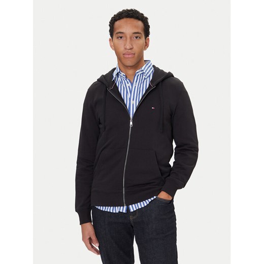 Tommy Hilfiger Bluza Essential MW0MW37239 Czarny Regular Fit ze sklepu MODIVO w kategorii Bluzy męskie - zdjęcie 186323264
