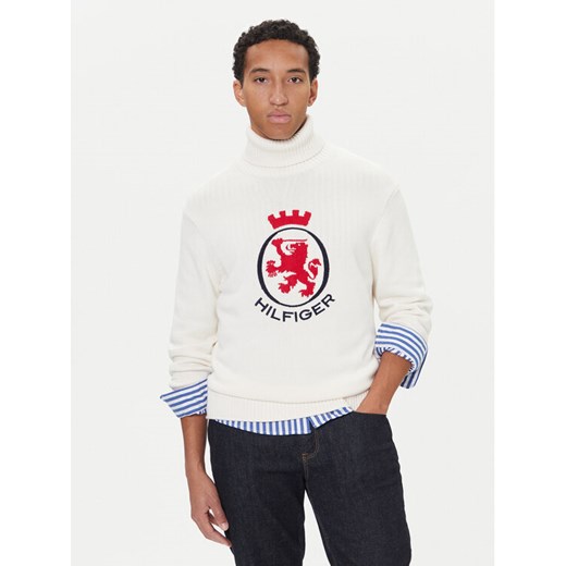 Tommy Hilfiger Golf MW0MW41482 Écru Regular Fit ze sklepu MODIVO w kategorii Swetry męskie - zdjęcie 186323292