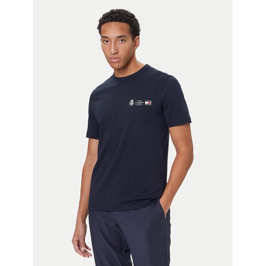Tommy Hilfiger T-Shirt MW0MW40011 Granatowy Regular Fit ze sklepu MODIVO w kategorii T-shirty męskie - zdjęcie 186323351