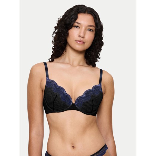 Triumph Biustonosz z fiszbiną Comfort Glam 10224965 Czarny ze sklepu MODIVO w kategorii Biustonosze - zdjęcie 186323354