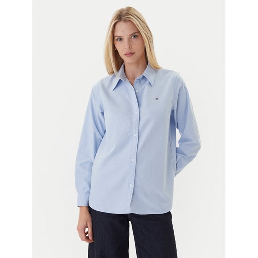 Tommy Hilfiger Koszula WW0WW46111 Błękitny Relaxed Fit ze sklepu MODIVO w kategorii Koszule damskie - zdjęcie 186323414
