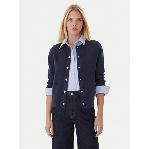 Tommy Hilfiger Kardigan WW0WW40846 Granatowy Regular Fit ze sklepu MODIVO w kategorii Swetry damskie - zdjęcie 186323420