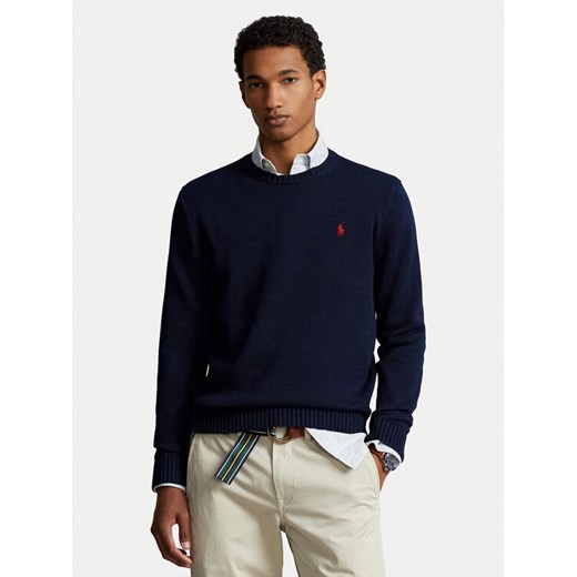 Polo Ralph Lauren Sweter Classic 710810846001 Granatowy Regular Fit ze sklepu MODIVO w kategorii Swetry męskie - zdjęcie 186323431