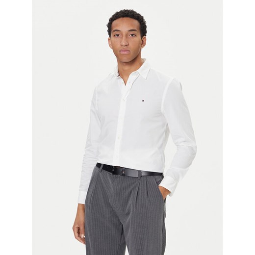 Tommy Hilfiger Koszula MW0MW40460 Biały Slim Fit ze sklepu MODIVO w kategorii Koszule męskie - zdjęcie 186323464