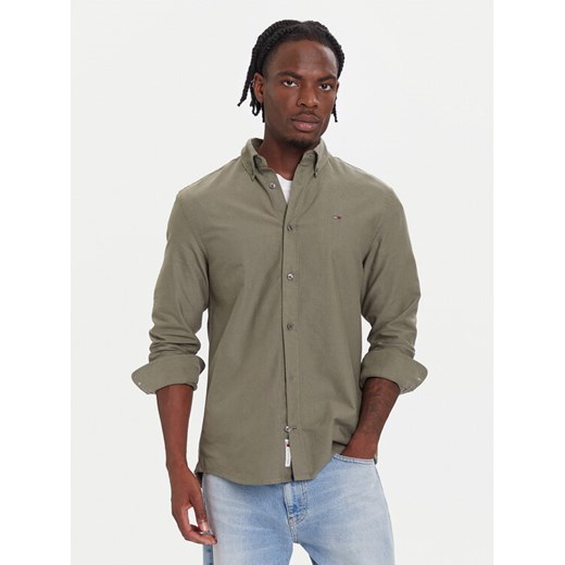 Tommy Jeans Koszula DM0DM21298 Zielony Regular Fit ze sklepu MODIVO w kategorii Koszule męskie - zdjęcie 186323472