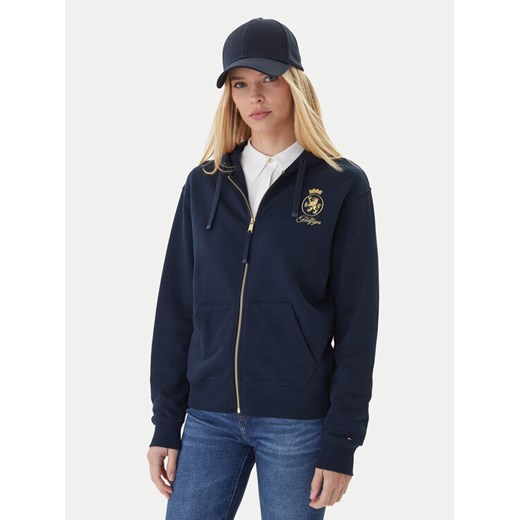 Tommy Hilfiger Bluza WW0WW46126 Granatowy Regular Fit ze sklepu MODIVO w kategorii Bluzy damskie - zdjęcie 186323572