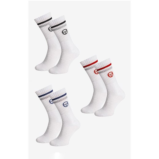 Sergio Tacchini 3-pack białe skarpetki damskie 1003, Kolor biały-wzór, Rozmiar 35-38, Sergio Tacchini ze sklepu Primodo w kategorii Skarpetki damskie - zdjęcie 186325960