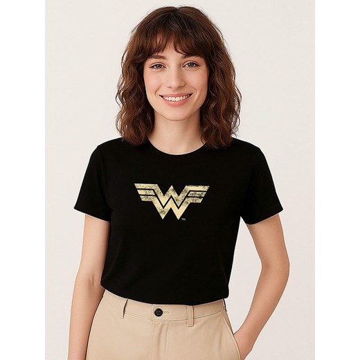 WOOOP Koszulka &quot;Wonder woman vintage&quot; w kolorze czarnym ze sklepu Limango Polska w kategorii Bluzki damskie - zdjęcie 186326394