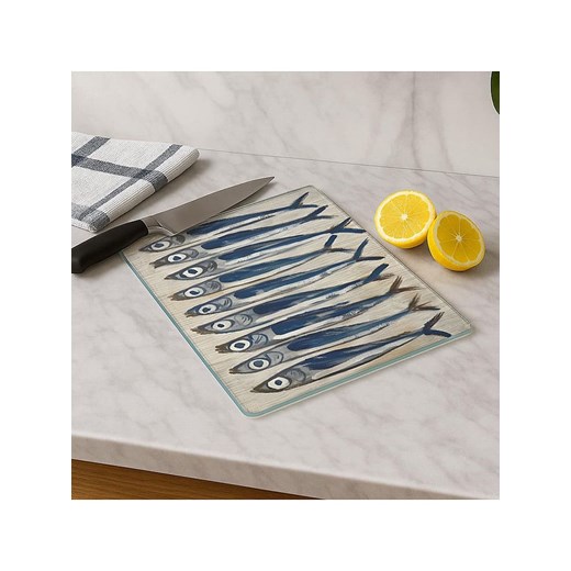 Violeta Home Deska w kolorze beżowo-niebieskim do krojenia - 40 x 30 cm ze sklepu Limango Polska w kategorii Deski - zdjęcie 186326414