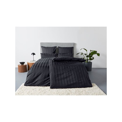 Leonique Komplet pościeli satynowej w kolorze czarnym Leonique 135x200 cm wyprzedaż Limango Polska
