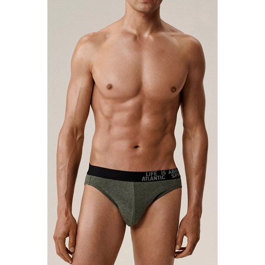 Atlantic 3-pack slipy męskie sport 3MP-209-ZIM/WIM/NIM, Kolor niebiesko-szary, Rozmiar M, ATLANTIC ze sklepu Intymna w kategorii Majtki męskie - zdjęcie 186327261