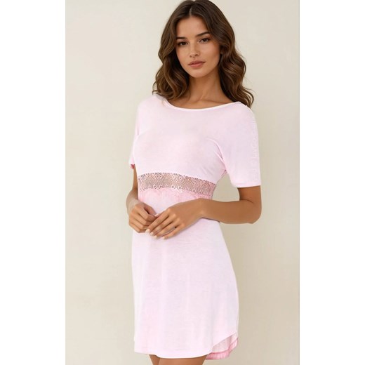 Różowa damska koszula nocna Elpisa LC 90497, Kolor jasny róż, Rozmiar L/XL, S/M wyprzedaż Intymna