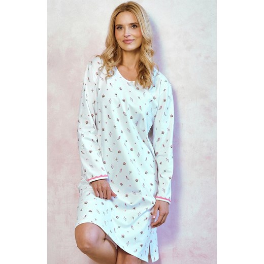 Bawełniana koszula nocna Elodie 3433, Kolor biały-wzór, Rozmiar XL, Taro ze sklepu Intymna w kategorii Koszule nocne - zdjęcie 186327712