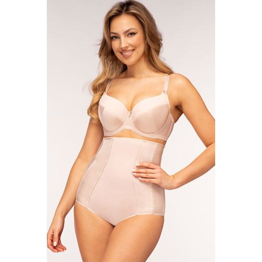 Figi damskie z wysokim stanem beżowe Fiona, Kolor beżowy, Rozmiar S, Unikat ze sklepu Intymna w kategorii Majtki damskie - zdjęcie 186327730