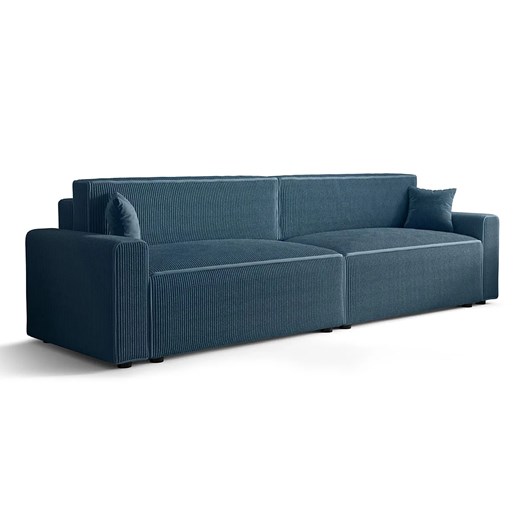 Niebieska rozkładana sofa sztruksowa K2-T88 ze sklepu Edinos.pl w kategorii Sofy i kanapy - zdjęcie 186327762