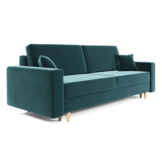 Sofa rozkładana w kolorze morskim z pojemnikiem A6-G62 ze sklepu Edinos.pl w kategorii Sofy i kanapy - zdjęcie 186327773