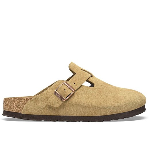 Klapki unisex Birkenstock Boston 1026181 - beżowe ze sklepu streetstyle24.pl w kategorii Klapki męskie - zdjęcie 186331552