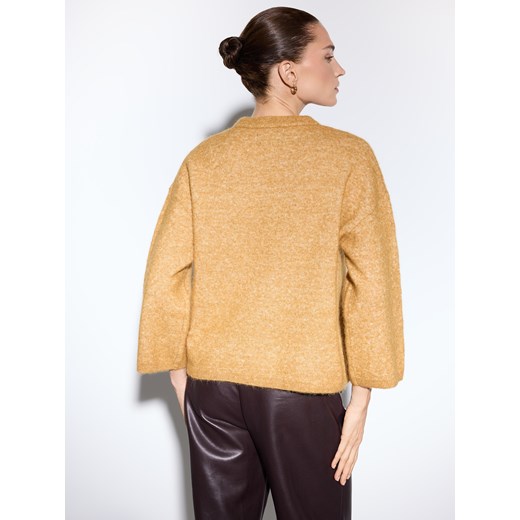 Mohito - Sweter z wełną alpaki - brązowy Mohito M Mohito