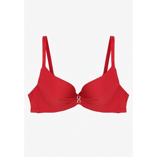 Czerwony Biustonosz z Aplikacją z Cyrkonii Abantia Renee 90C renee.pl