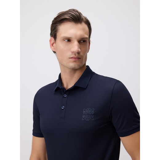Reserved - Koszulka polo regular fit - granatowy ze sklepu Reserved w kategorii T-shirty męskie - zdjęcie 186333083