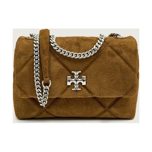 TORY BURCH Torebka na ramię Kira Diamond | zamsz ze sklepu Gomez Fashion Store w kategorii Torebki damskie - zdjęcie 186333722