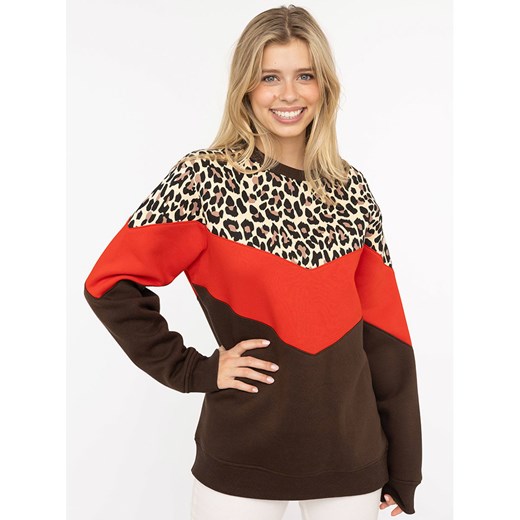 Zwillingsherz Bluza &quot;Konny&quot; w kolorze brązowo-pomarańczowym ze sklepu Limango Polska w kategorii Bluzy damskie - zdjęcie 186335630