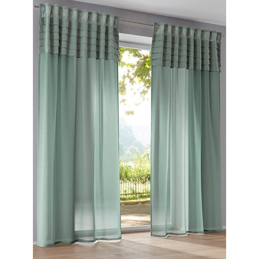 heine home Firanka dekoracyjna w kolorze zielonym ze sklepu Limango Polska w kategorii Tekstylia - zdjęcie 186335784