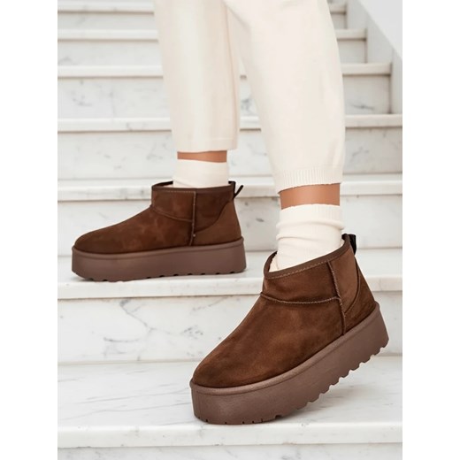 Royalfashion Buty a'la śniegowce damskie na platformie Dagodo ze sklepu royalfashion.pl w kategorii Śniegowce damskie - zdjęcie 186337132