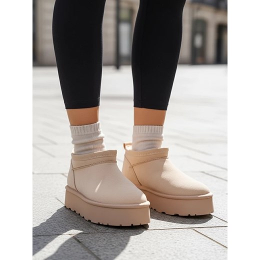 Royalfashion Krótkie buty a'la śniegowce damskie Ozozi ze sklepu royalfashion.pl w kategorii Śniegowce damskie - zdjęcie 186337141