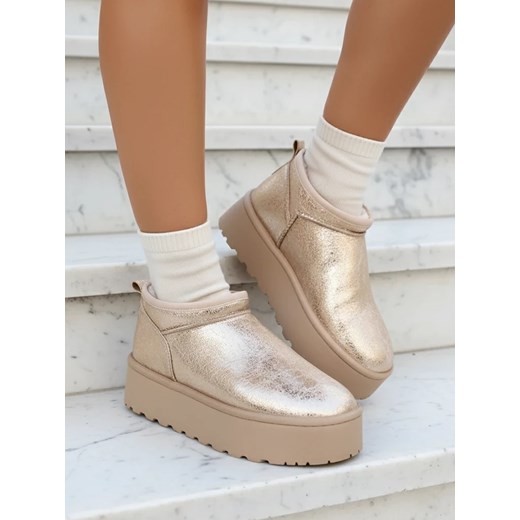 Royalfashion Krótkie buty a'la śniegowce damskie Ozozi ze sklepu royalfashion.pl w kategorii Śniegowce damskie - zdjęcie 186337184