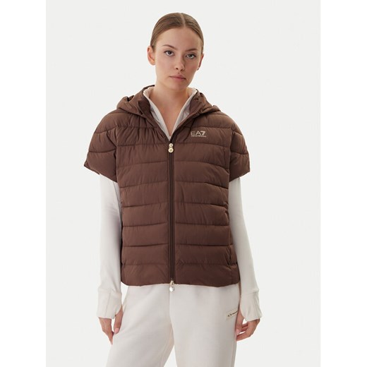 EA7 Emporio Armani Bezrękawnik 7W000477 AF12476 U6063 Brązowy Regular Fit ze sklepu MODIVO w kategorii Kamizelki damskie - zdjęcie 186338694