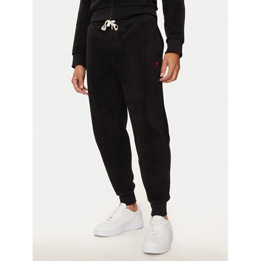 Polo Ralph Lauren Spodnie dresowe 714915968001 Czarny Regular Fit ze sklepu MODIVO w kategorii Spodnie męskie - zdjęcie 186338744