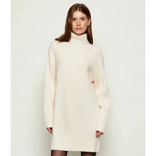 BOSS BLACK Wełniana sukienka Foclore | z dodatkiem kaszmiru ze sklepu Gomez Fashion Store w kategorii Sukienki - zdjęcie 186340514