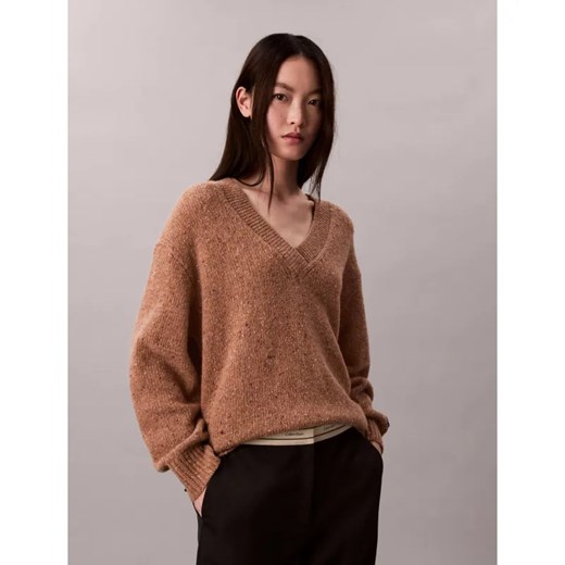 Calvin Klein Jeans Wełniany sweter | Relaxed fit ze sklepu Gomez Fashion Store w kategorii Swetry damskie - zdjęcie 186340532
