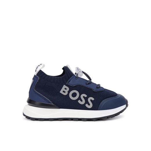 Sneakersy BOSS J52583 M Granatowy ze sklepu eobuwie.pl w kategorii Buty sportowe dziecięce - zdjęcie 186341561