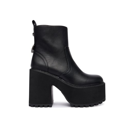 Botki Buffalo Killah Zip Boot Mid 1622374 Czarny ze sklepu eobuwie.pl w kategorii Botki - zdjęcie 186341570