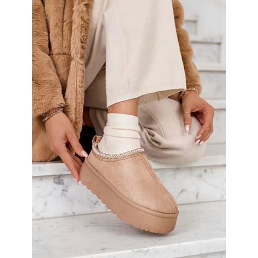 Royalfashion Krótkie buty a'la śniegowce damskie Zommy ze sklepu royalfashion.pl w kategorii Śniegowce damskie - zdjęcie 186343162