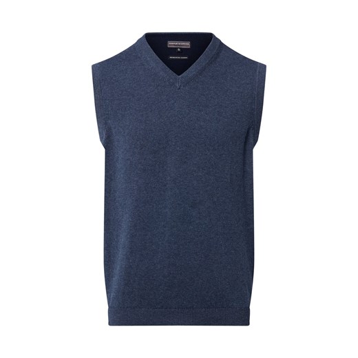 Finshley & Harding Sweter z zawartością kaszmiru Mężczyźni Bawełna indygo marmurkowy ze sklepu vangraaf w kategorii Kamizelki męskie - zdjęcie 186343380