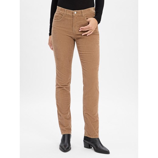 BRAX Damskie spodnie sztruksowe - Mary Kobiety Sztruks taupe jednolity 36 vangraaf