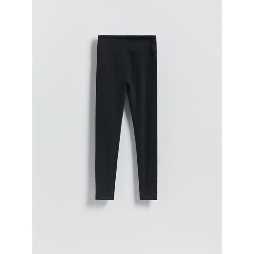 Reserved - Legginsy z szerokim pasem - czarny ze sklepu Reserved w kategorii Spodnie damskie - zdjęcie 186343543
