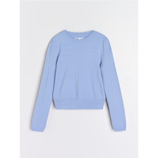 Sinsay - Sweter w prążki - błękitny Sinsay L Sinsay