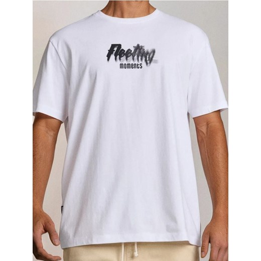 Sinsay - Bawełniana koszulka comfort fit z nadrukiem w motyle - biały ze sklepu Sinsay w kategorii T-shirty męskie - zdjęcie 186344220